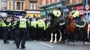 Celtic supporter jailed for 10 months after punching three police horses